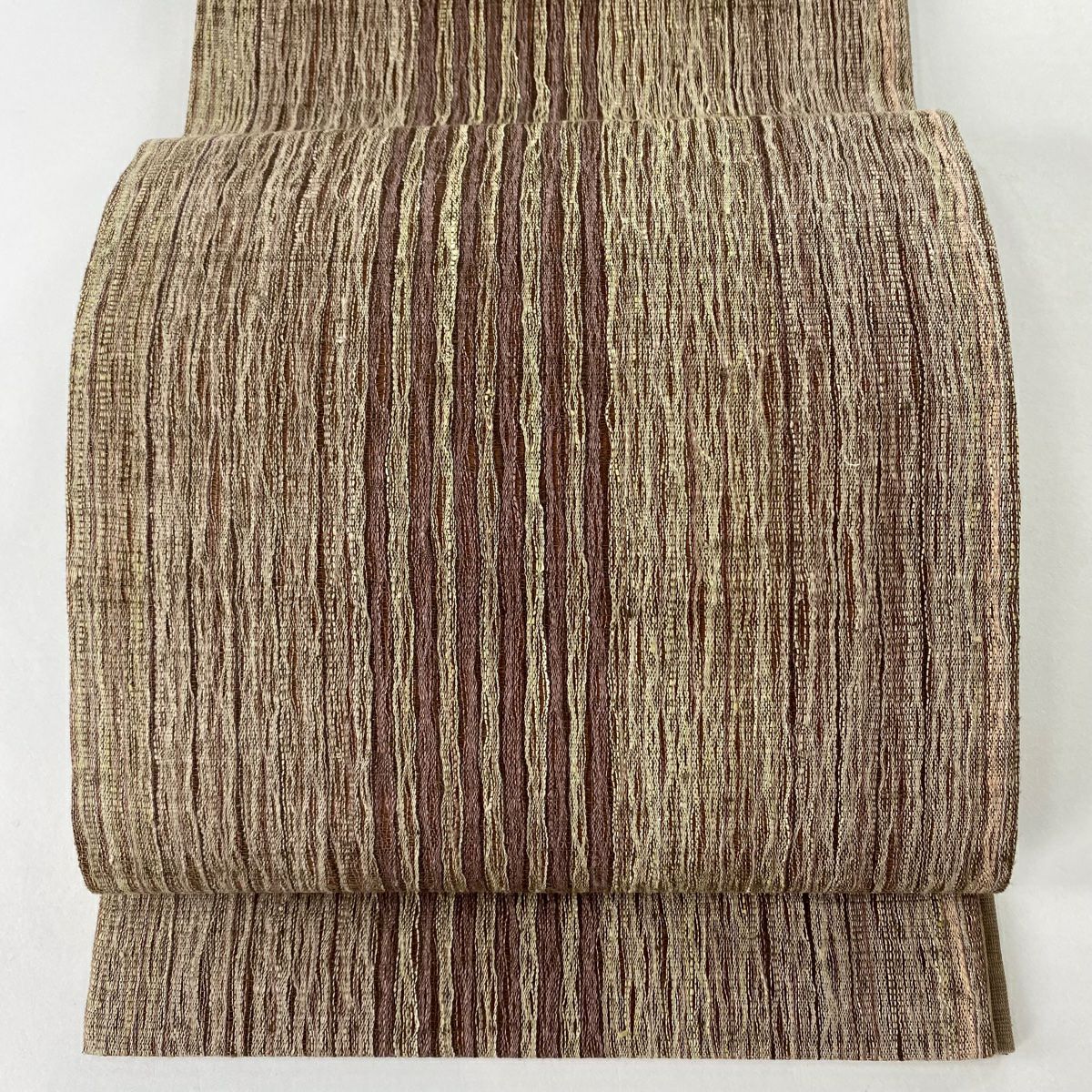 袋帯 秀品 幾何学模様 四角 茶紫 六通 正絹｜中古・古着・リサイクル着物通販｜バイセル オンライン 