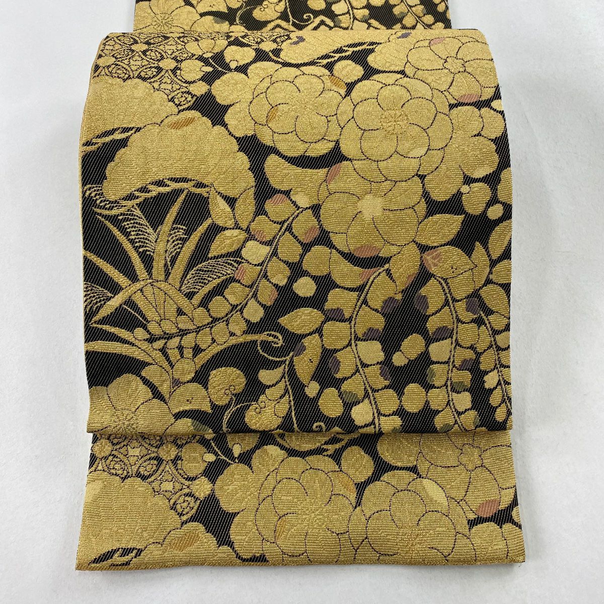 A1 袋帯 美品 秀品 宝尽青海波 箔 金糸 金色 六通 正絹 A1 袋帯 美品 秀品 宝尽青海波 箔 金糸 金色 六通 正絹 - メルカリ