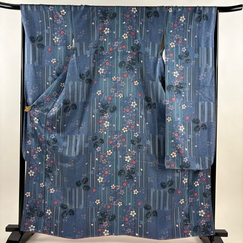 nana様 ‎振袖フルセット 身丈162.5裄67 ボルドー 鈴乃屋 成人式 振袖 身丈162.5cm 裄丈67.5cm L 袷 鈴乃屋 桜 梅 金彩 青灰色 正絹