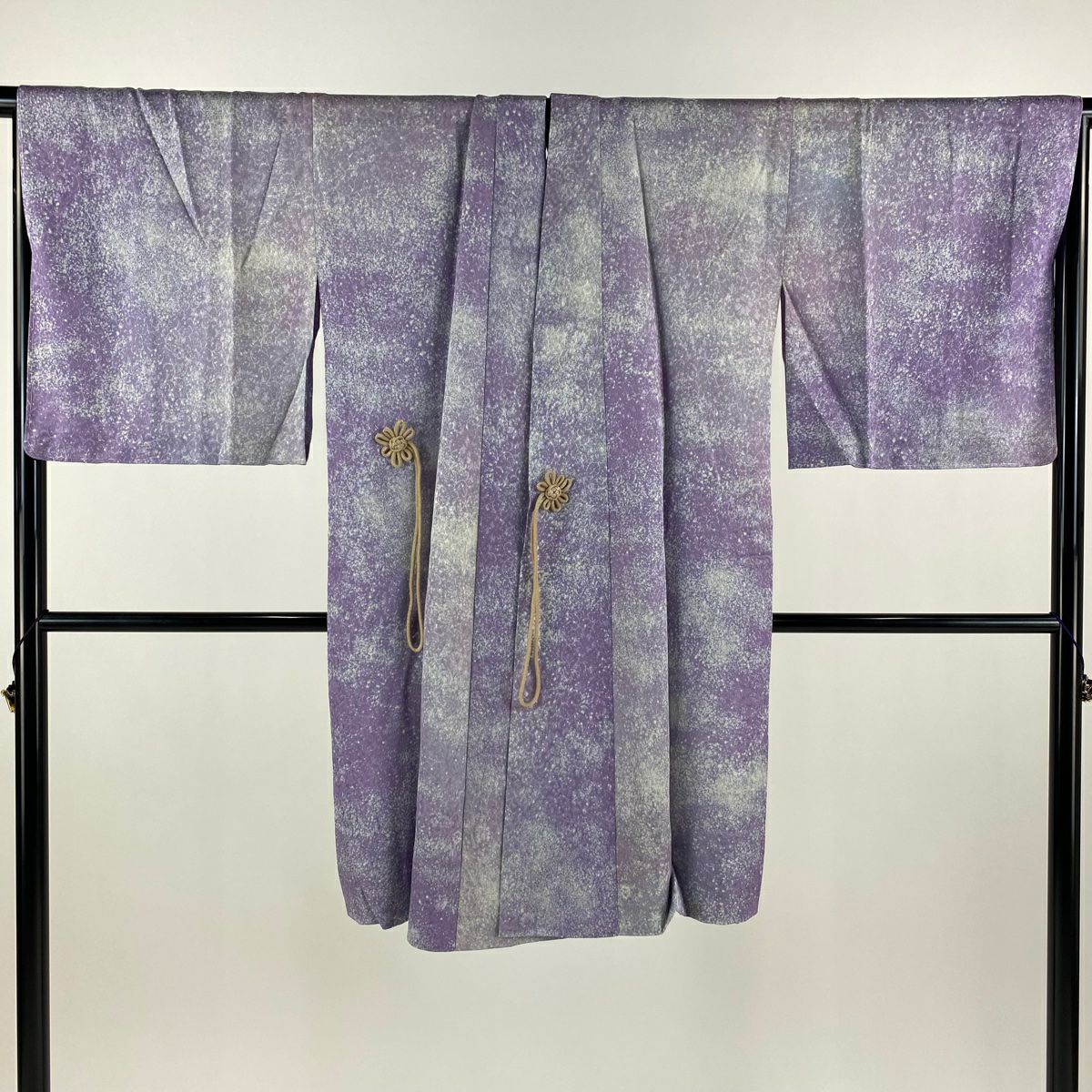 道中着 身丈104cm 裄丈71.5cm L 吉乃一廉 和装コート 落款あり 霞