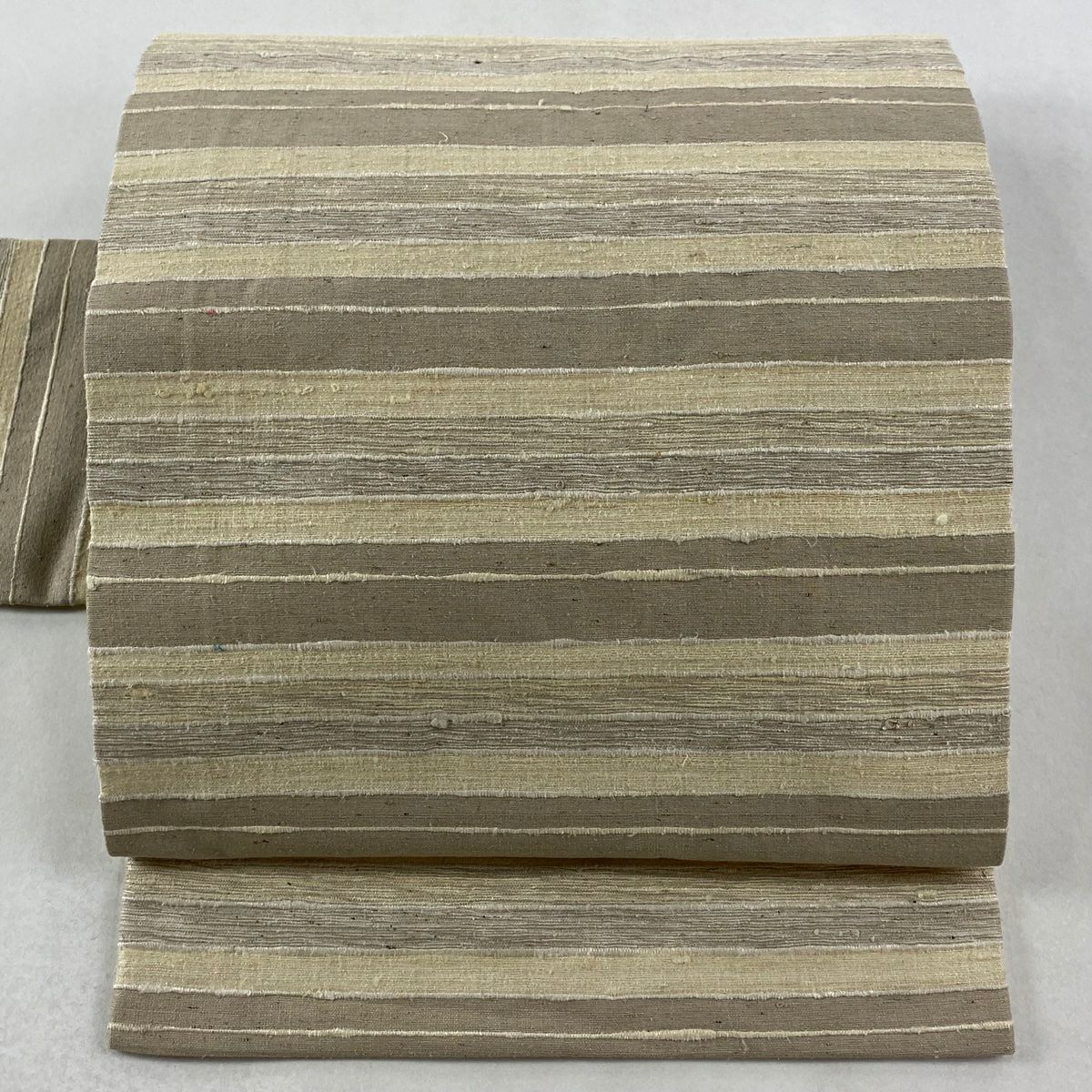 名古屋帯　縞　正絹 名古屋帯]博多織 老舗 原田織物 謹製 献上縞 九寸帯 正絹 日本製(商品