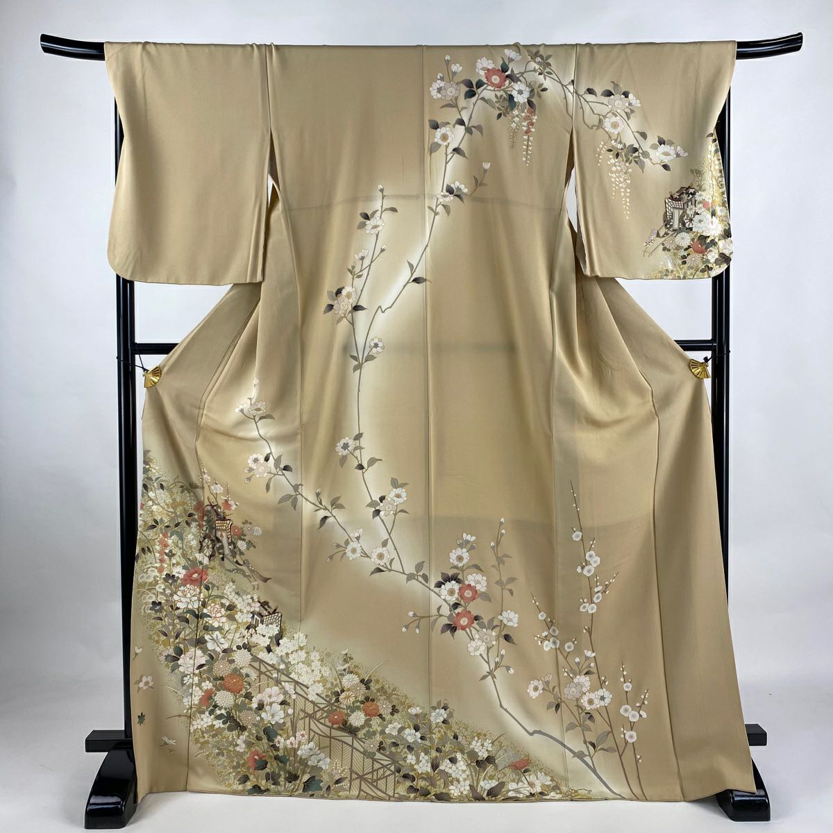 訪問着 身丈163.5cm 裄丈69.5cm L 袷 ますいわ屋 桜 道長取り