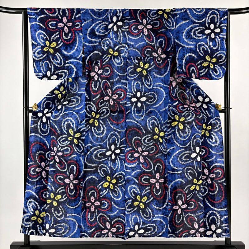 細かい絞りの浴衣・身丈160，裄丈65.5 ないち様専用 有松絞り浴衣 身丈