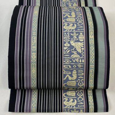 開き名古屋帯 美品 逸品 正絹 【中古】