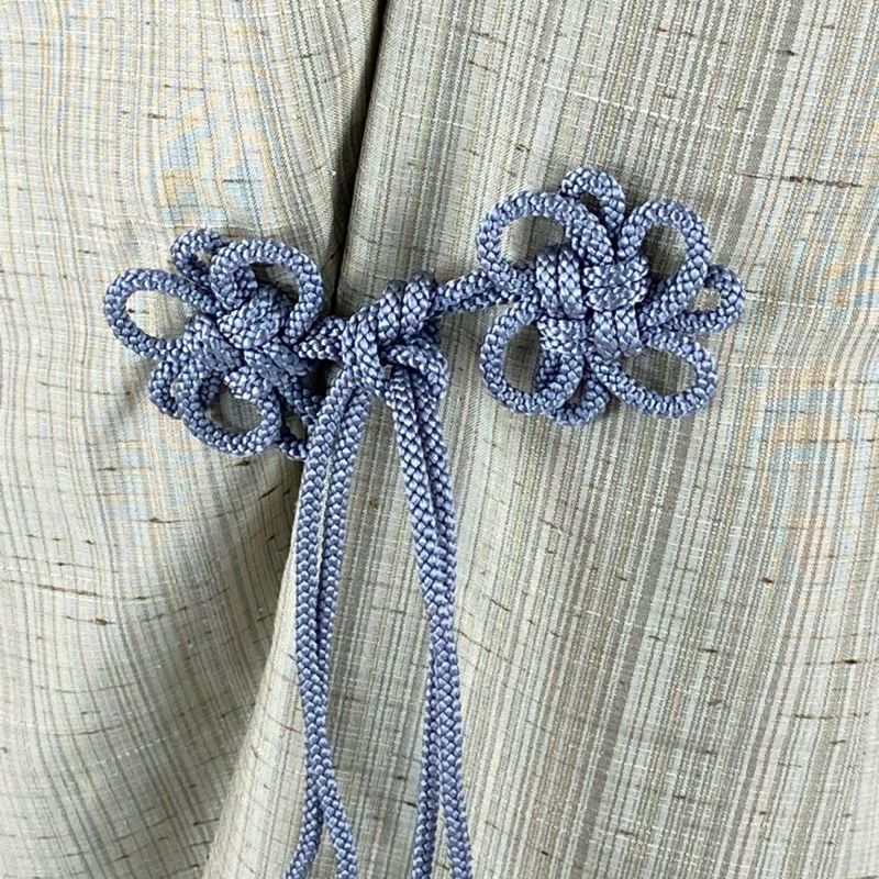 未使用　美品　単衣　縦暈し手織り紬ロング道中着/裄66.5丈128ブラウンc88 3603 近江ちぢみ本麻羽織（単衣） No.1 濃紺