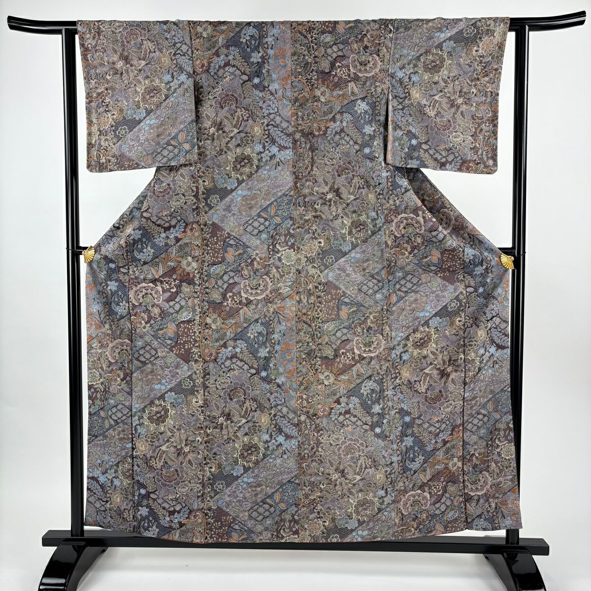 美品】 訪問着 身丈166cm 裄丈68cm L 袷 山岡古都 紋意匠 落款あり