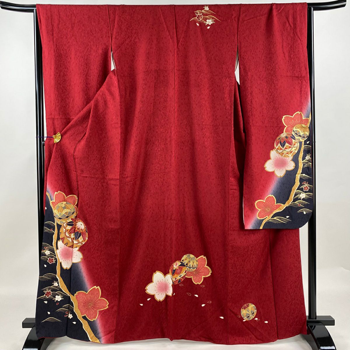 KN3891 振袖 身丈157cm 正絹 着物 成人式 振袖 身丈157cm 裄丈67cm 正絹 名品