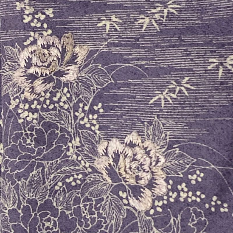 正絹　高級　長襦袢　無双袖仕立　蝶刺繍半襟　籠網目文　✨トールさんも✨ 正絹 高級 長襦袢 無双袖仕立 蝶刺繍半襟 籠網目文 ✨トールさんも✨
