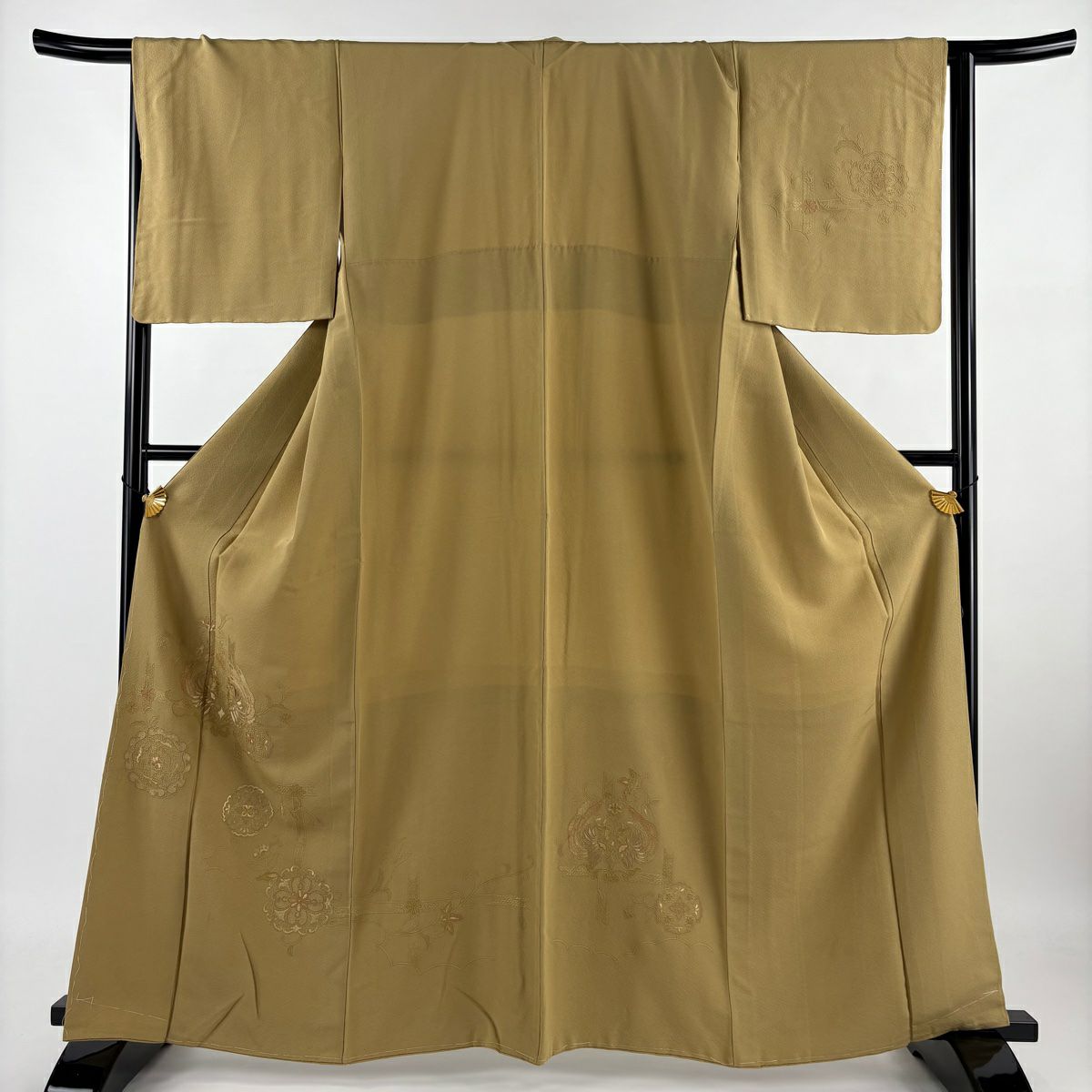 袋帯 秀品 向鳥 華文 金銀糸 箔 金色 六通 正絹｜中古・古着