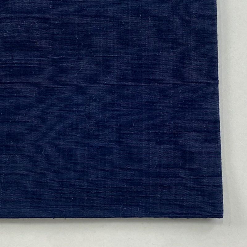 名古屋帯 美品 逸品 紬地 縞 幾何学 刺繍 紺色 正絹｜中古・古着