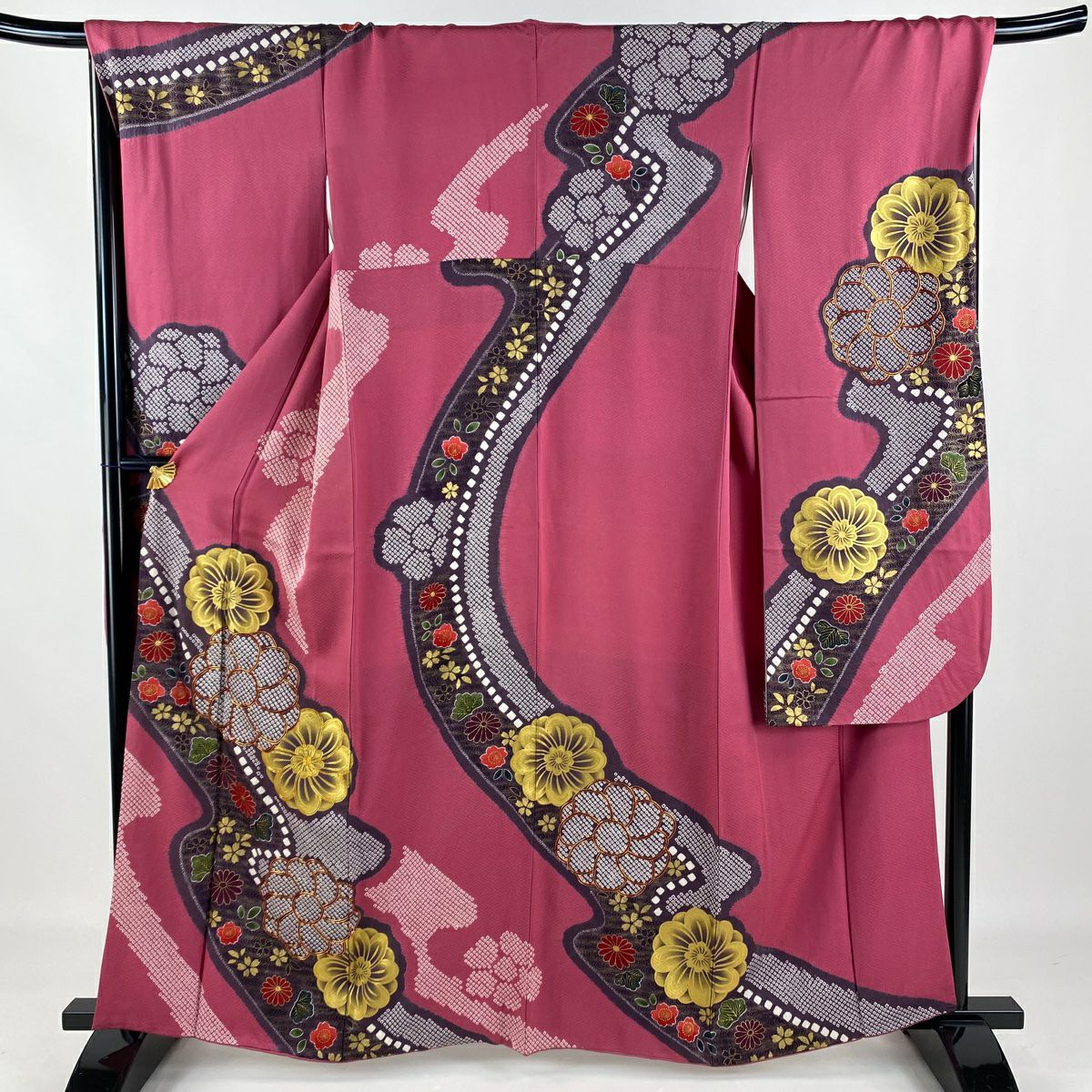 ⚫︎mk-0181 振袖 金駒刺繍 身丈172 裄73 12-4