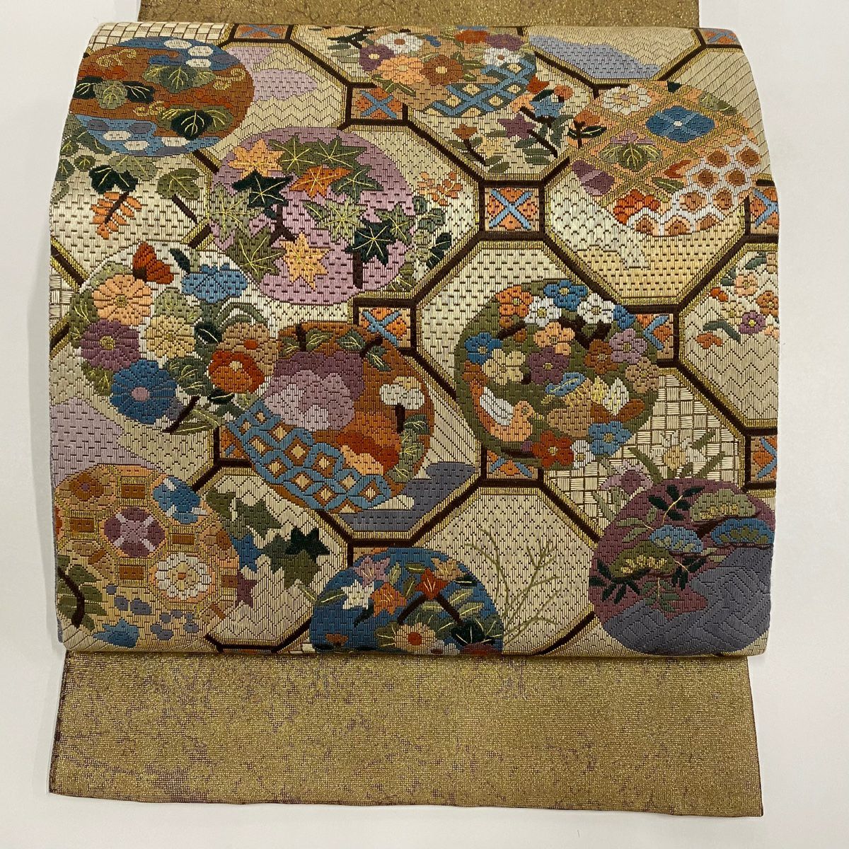 aobx139 美品 逸品 上品 ハイブランド 長嶋織物 瀞金錦 正絹