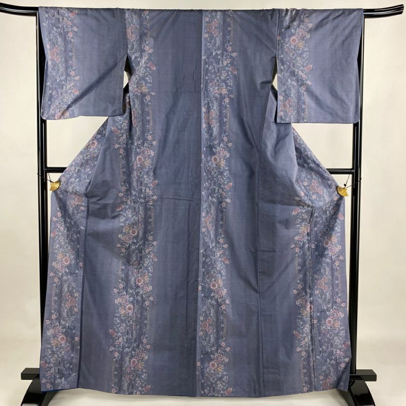大島紬 身丈159cm 裄丈64cm 正絹 美品 名品 【】