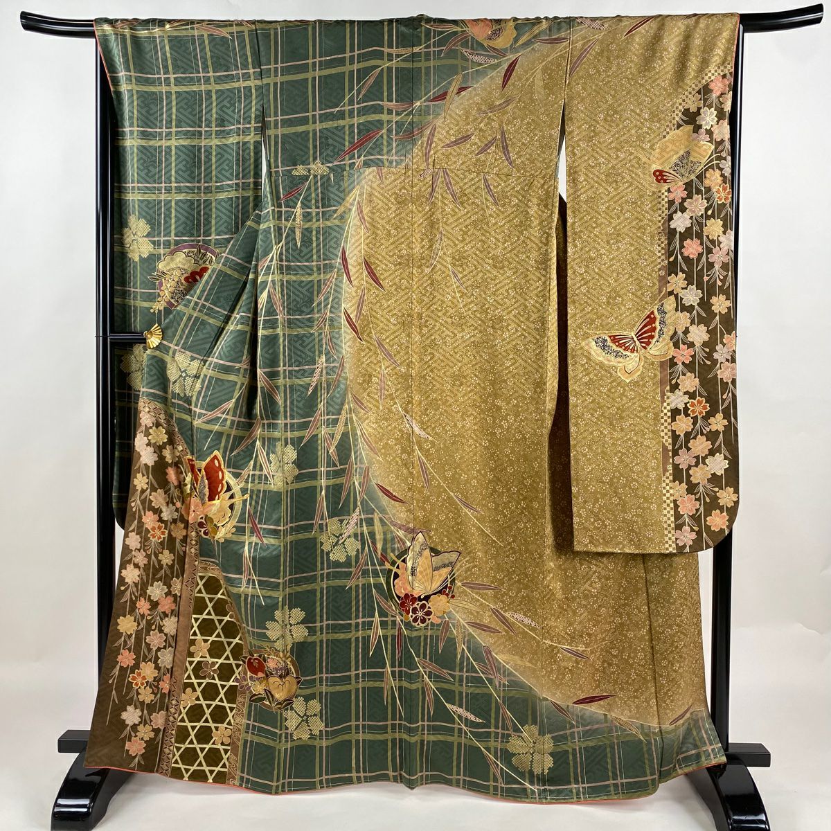 袋帯 美品 逸品 鏡裏文 金糸 茶色 お太鼓柄 正絹｜中古・古着