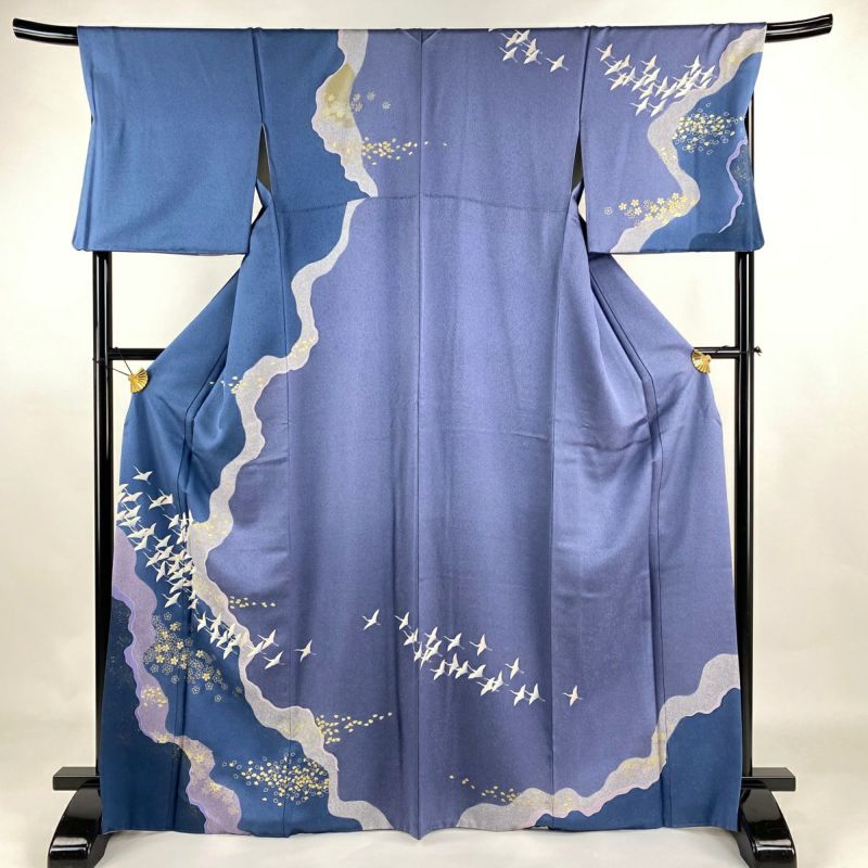 訪問着 身丈167cm 裄68cm 前幅24.5cm 後幅29.5cm 袖丈49cm 袖幅