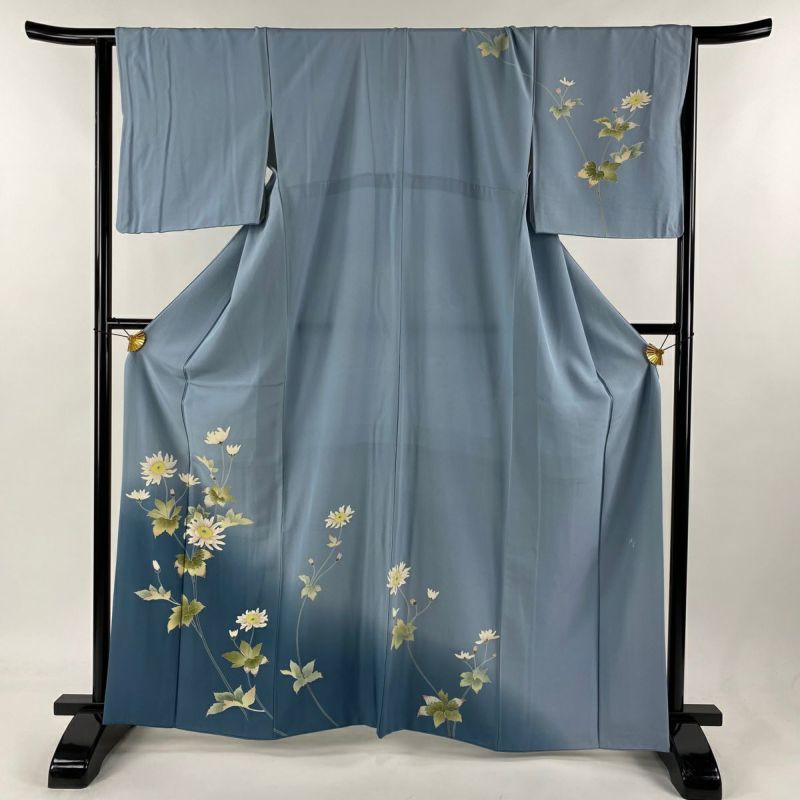 訪問着 身丈165.5cm 裄丈65cm M 袷 落款あり 辻が花 染め分け