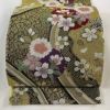 袋帯 名品 桜 花丸文 金糸 箔 金色 六通 正絹｜中古・古着