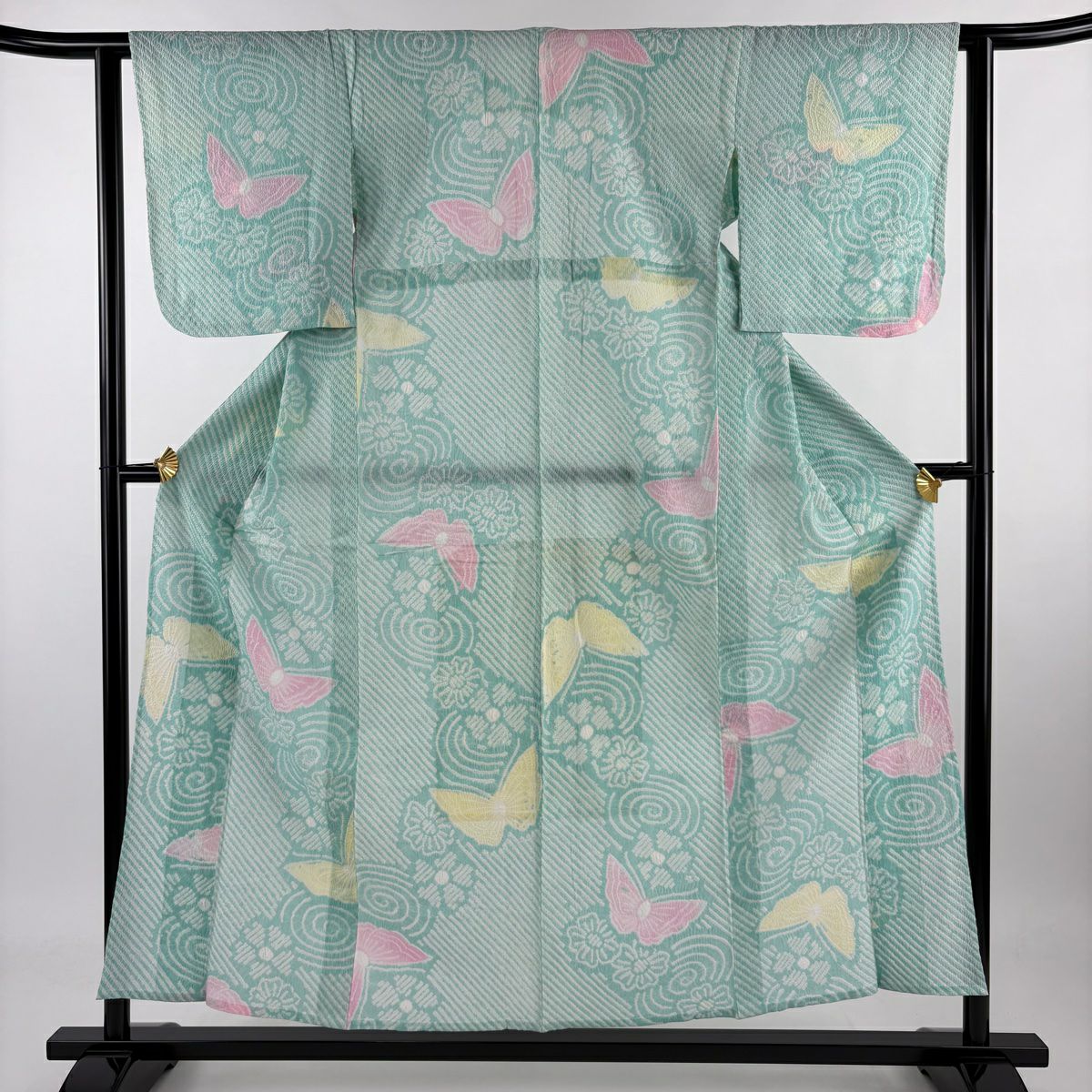 No.5396　浴衣 　絞り風　仕立済　新品未使用 楽天市場】浴衣 絞り（柄菖蒲・あやめ）（和服｜レディース