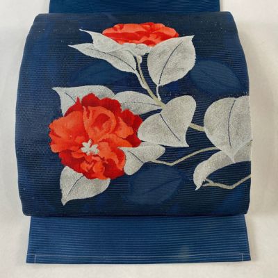 開き名古屋帯 美品 逸品 正絹 【中古】