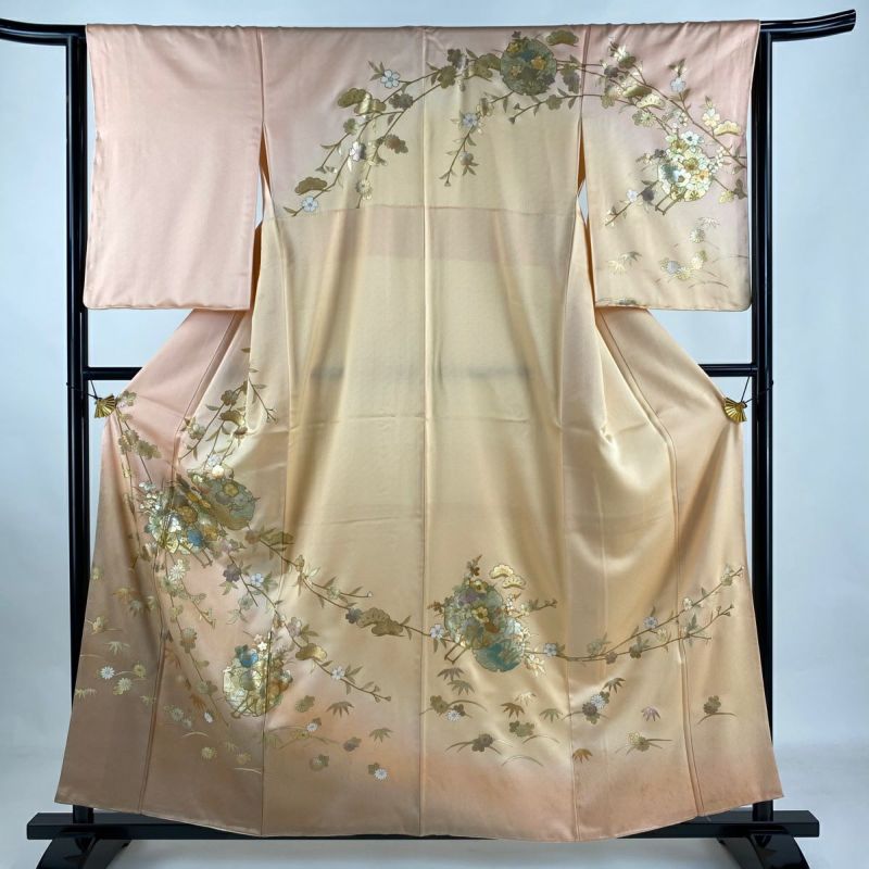 ＊正絹/薗部正則/小紋【ご希望コメントで500円引き】 小紋 名品 158cm 63.5cm 正絹 【】