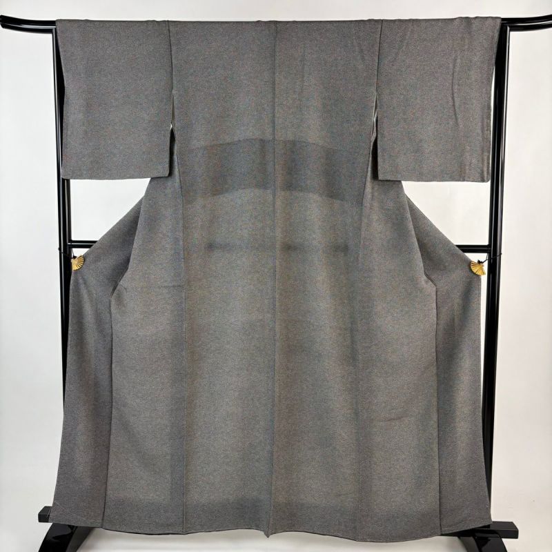 美品】 江戸小紋 身丈160.5cm 裄丈64.5cm M 袷 落款あり 幾何学模様 黒