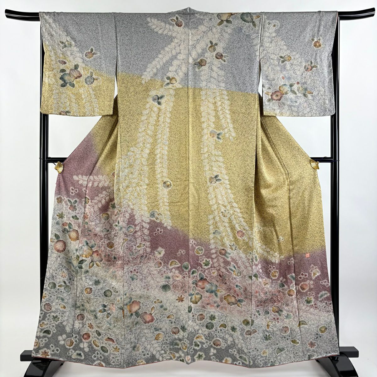 C279正絹　袷　訪問着　辻ヶ花　金彩　極美品　着物 正絹訪問着辻ヶ花柄金彩袷