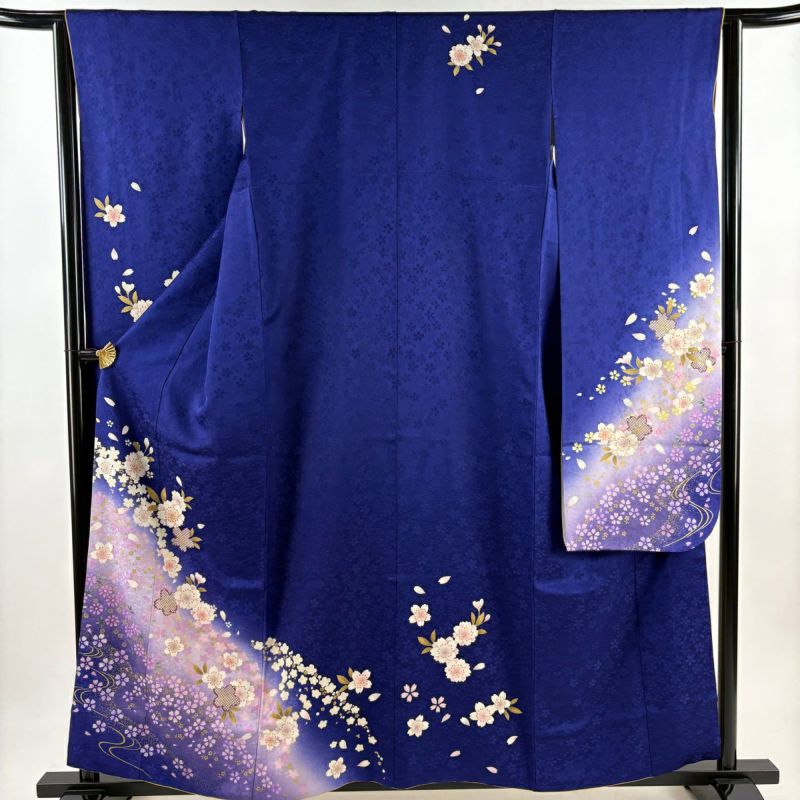 k31⭐️薄紫桜振袖⭐️豪華絢爛綺麗トールサイズ身丈167cm裄丈69cm正絹袷広襟 振袖 身丈166cm 裄丈69cm L 袷 鈴乃屋 桜 リボン 金彩 染め分け
