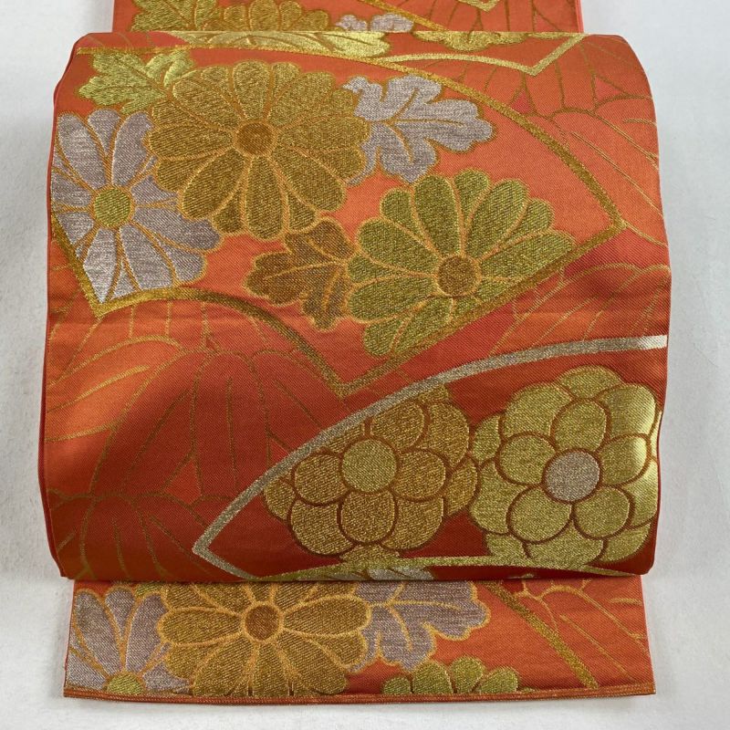 407my10◇川島織物 花に流水 金糸 六通 本袋帯◇美品 m84847000322_1.jpg?1715221344