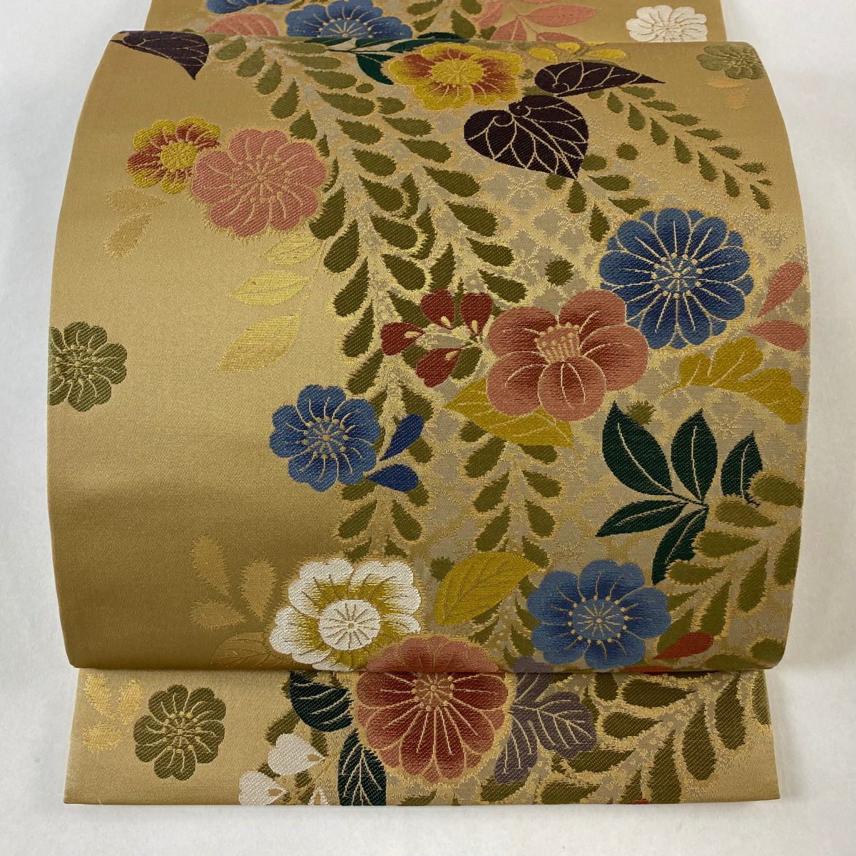 もらって嬉しい出産祝い 袋帯 美品 秀品 生り物 薄茶色 お太鼓柄 正絹｜中古・古着 服＆ファッション小物