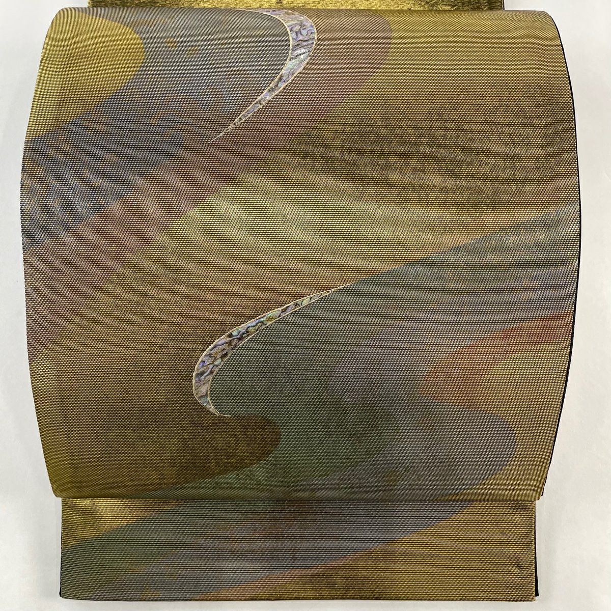 袋帯 美品 名品 山家紬 花束 萩 螺鈿 金銀彩 紫 お太鼓柄 正絹 袋帯 美品 名品 山家紬 花束 萩 螺鈿 金銀彩 紫 お太鼓柄 正絹