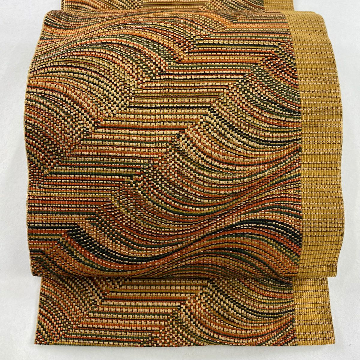 名古屋帯 美品 名品 本場筑前博多織 八寸名古屋帯 松葉仕立て 夏帯