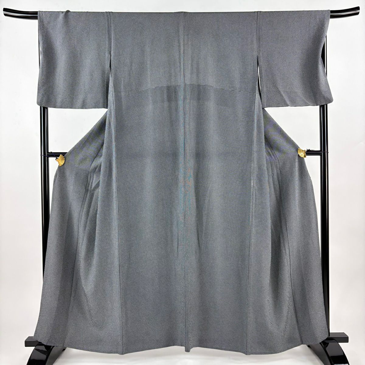 美品 江戸小紋 万筋 薄茶色×白色 身丈160.5cm 裄丈66cm 袷 正絹