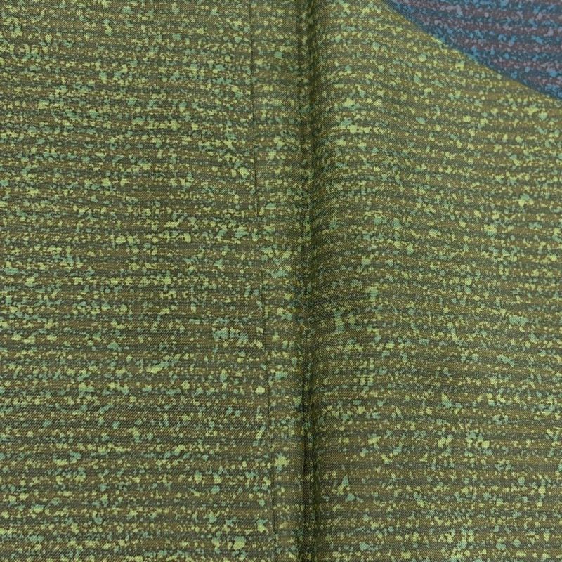 訪問着 身丈159.5cm 裄丈62.5cm S 袷 紬地 落款あり 幾何学模様 縞