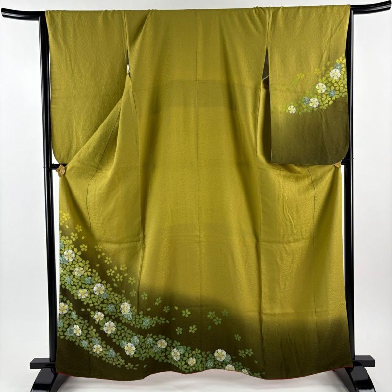 付下げ 身丈162cm 裄丈67cm M 袷 鈴乃屋 桜 花びら 染め分け ぼかし