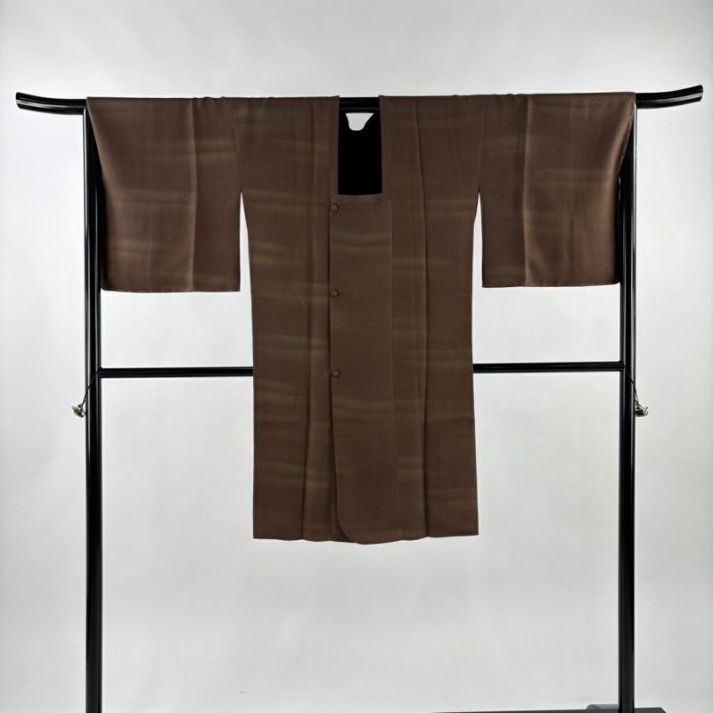 美品】 道行 身丈108cm 裄丈71.5cm L 和装コート 角衿 リバーシブル 霞