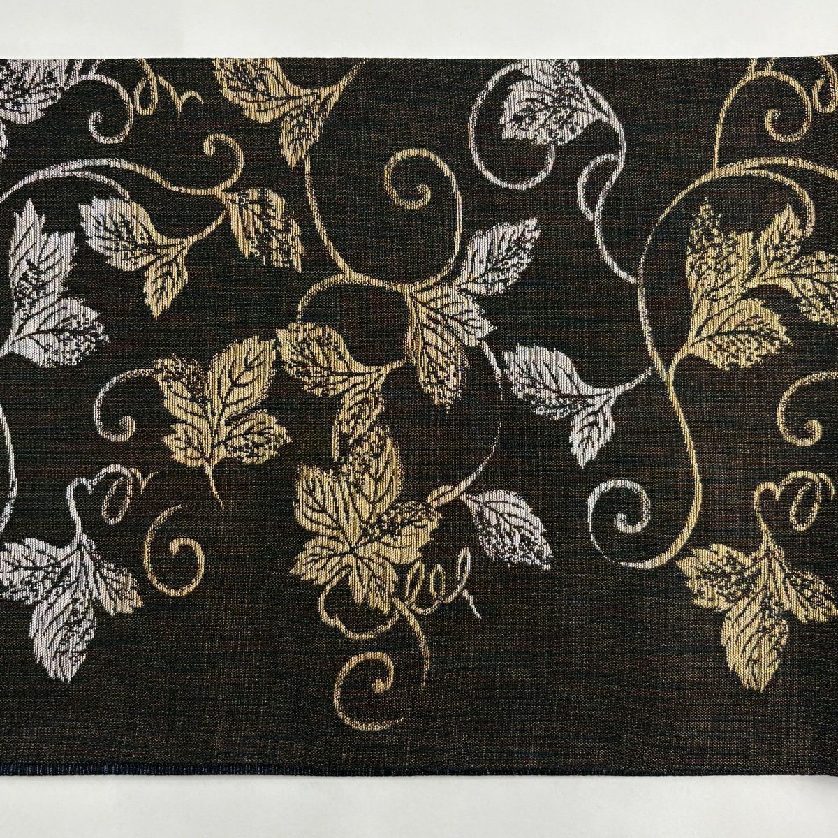 美品】 袋帯 名品 唐草 金銀糸 焦茶色 六通 正絹｜中古・古着