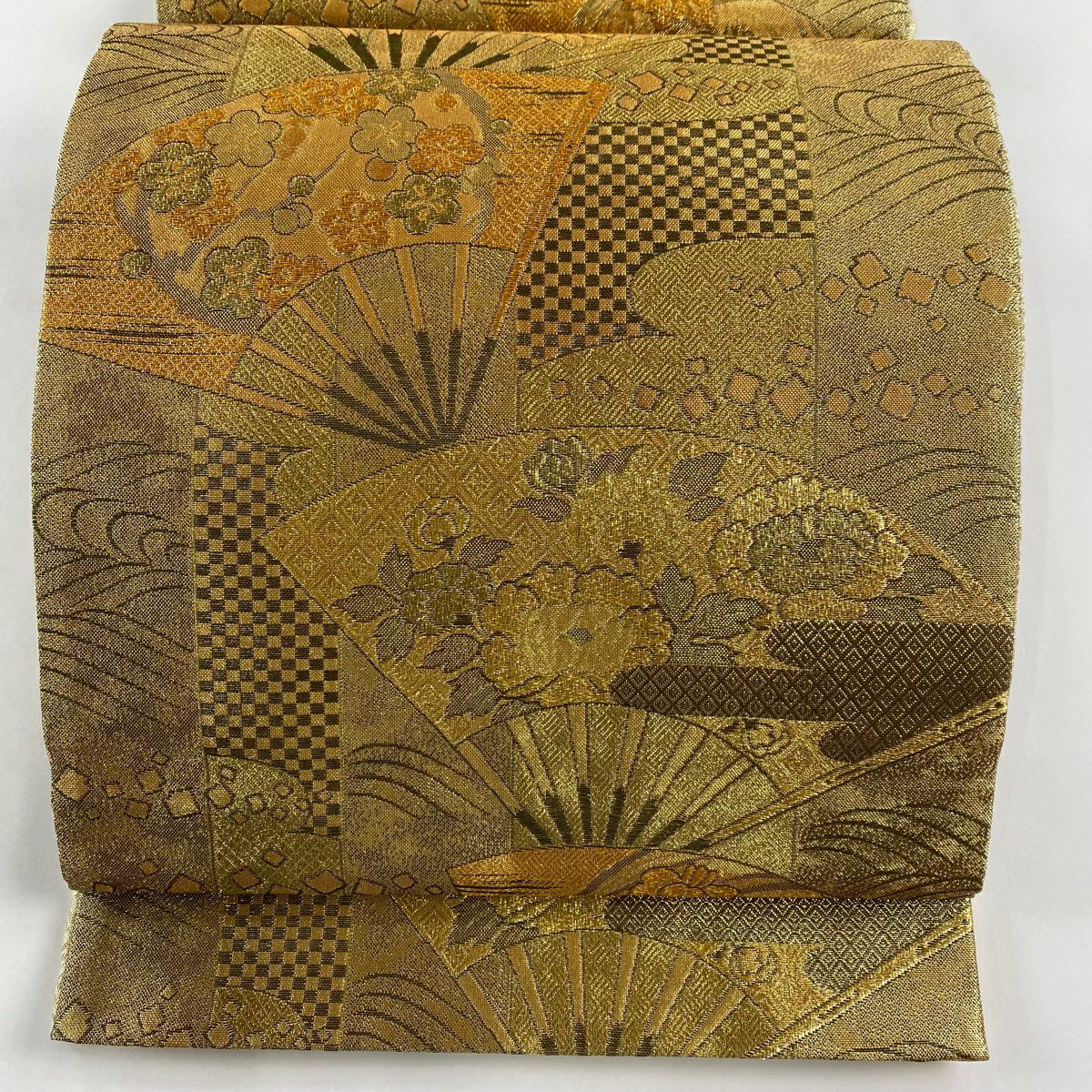 袋帯 六通 金通し 菊 梅 桐 24M435f 袋帯 六通 金通し 菊 梅 桐 24M435f