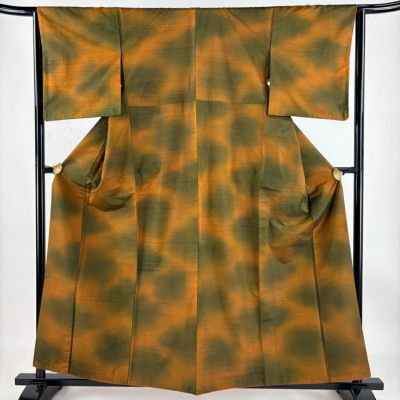 付下げ 身丈160cm 裄丈66cm M 袷 紬地 玩具 灰白 正絹 秀品