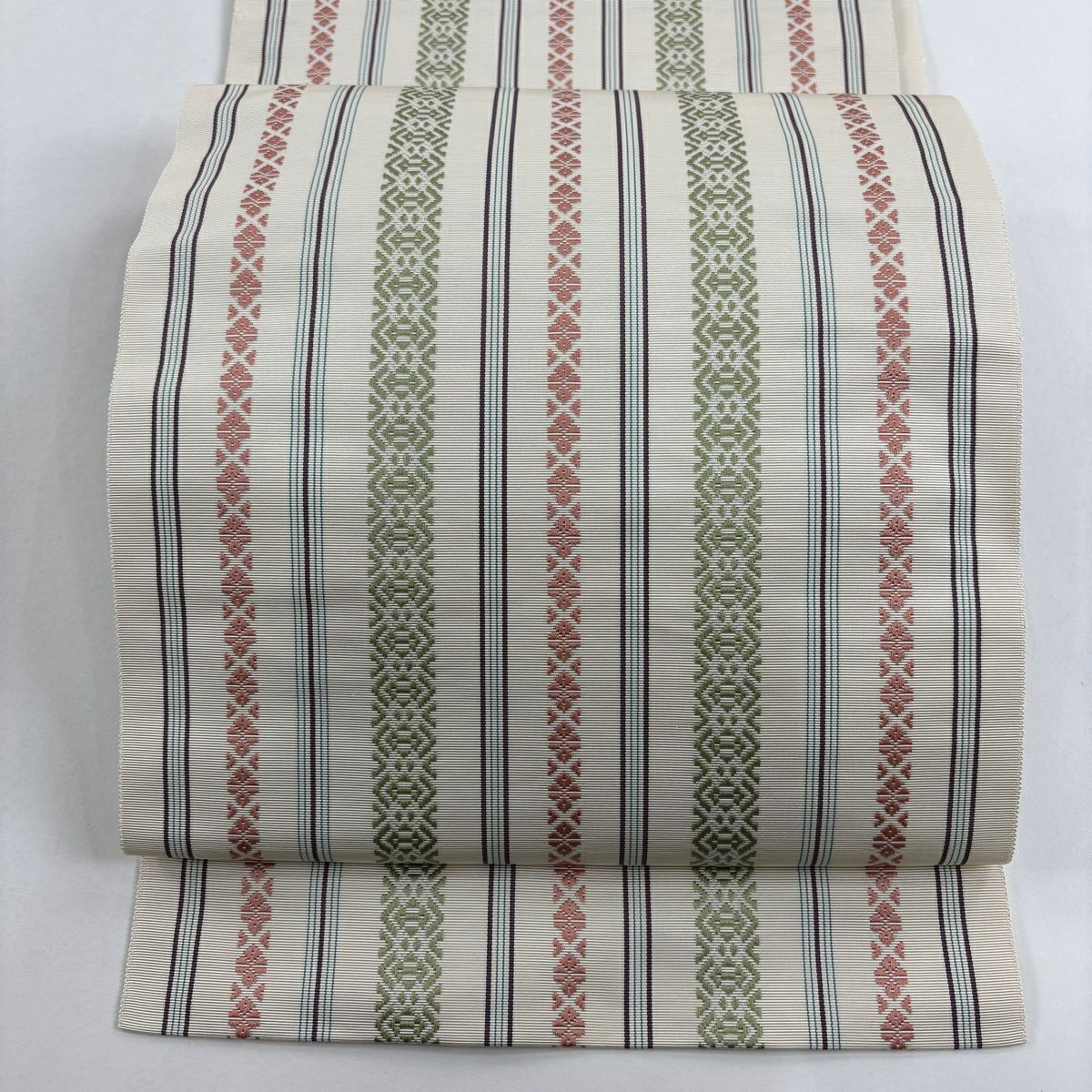 美品】 名古屋帯 秀品 夏帯 霞 クリーム 正絹｜中古・古着・リサイクル