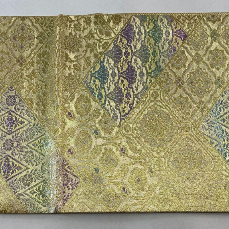 ten　金糸袋帯 袋帯 秀品 向かい鳥 蝶 金糸 箔 金色 六通 正絹 【中古】 - メルカリ