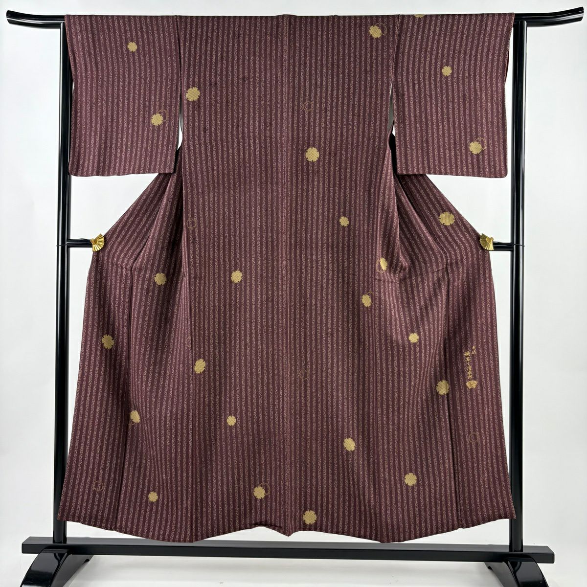 美品】 袋帯 名品 坂東三津五郎 落款あり やまと 梅 笹 金糸 刺繍 灰茶