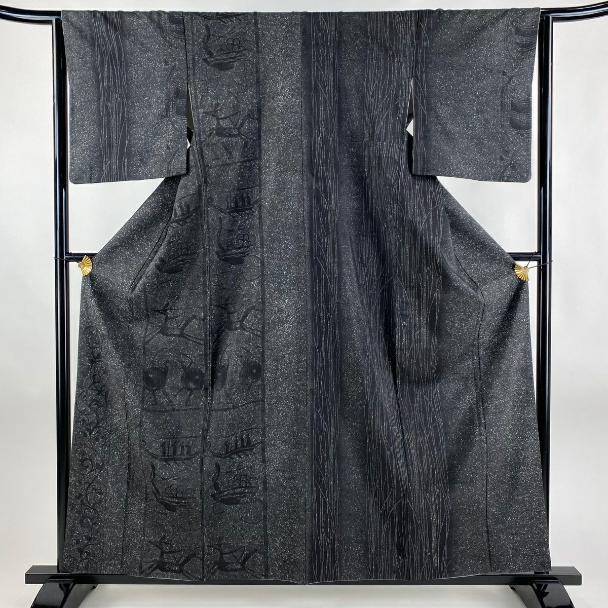 名古屋帯 美品 名品 八寸名古屋帯 松葉仕立て コプト柄 濃紫 名古屋帯 美品 名品 八寸名古屋帯 松葉仕立て コプト柄 濃紫