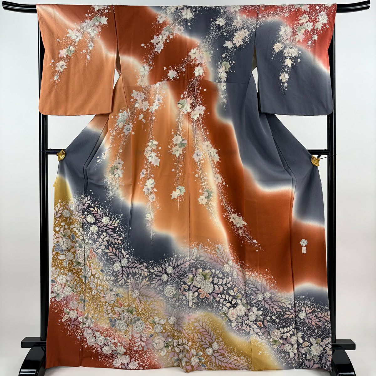 袋帯 美品 秀品 やまと 献上辻が花文 紫 六通 正絹｜中古・古着