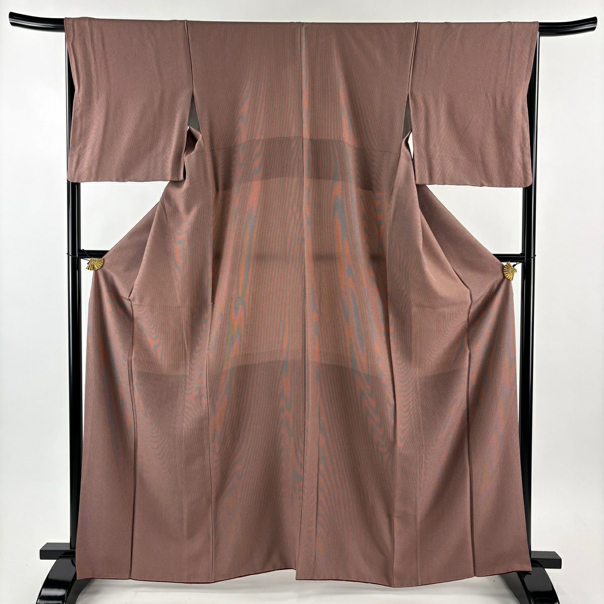 美品】 江戸小紋 身丈164cm 裄丈66.5cm M 袷 万筋 小豆色 正絹 秀品