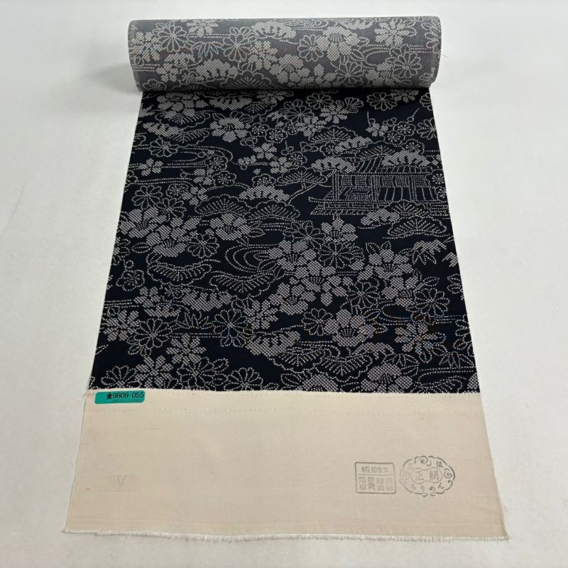 小紋 縦稿 流水 市松 梅 正絹 反物 小紋 縦稿 流水 市松 梅 正絹 反物