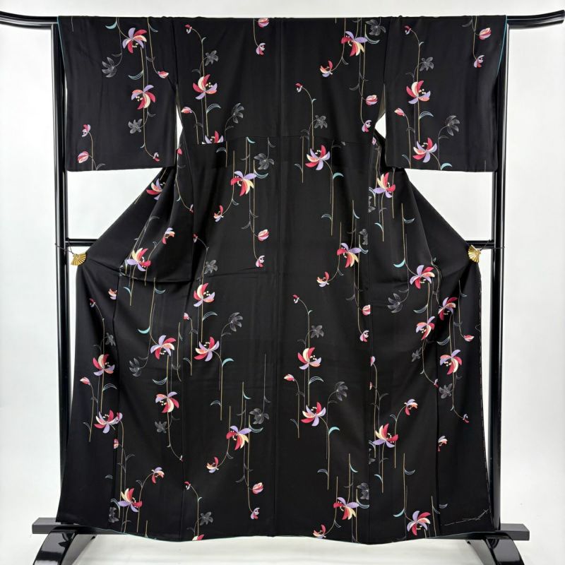 暈し小紋 裄丈69 ○【大蔵ざらえセール】 【単衣・夏用】 ［洗える素材］ セオα