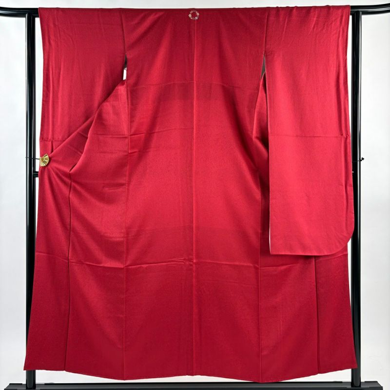 美品】 振袖 身丈154cm 裄丈62cm S 袷 赤 正絹 秀品 一つ紋|中古 美品】 振袖 身丈154cm 裄丈62cm S 袷 赤 正絹 秀品 一つ紋|中古