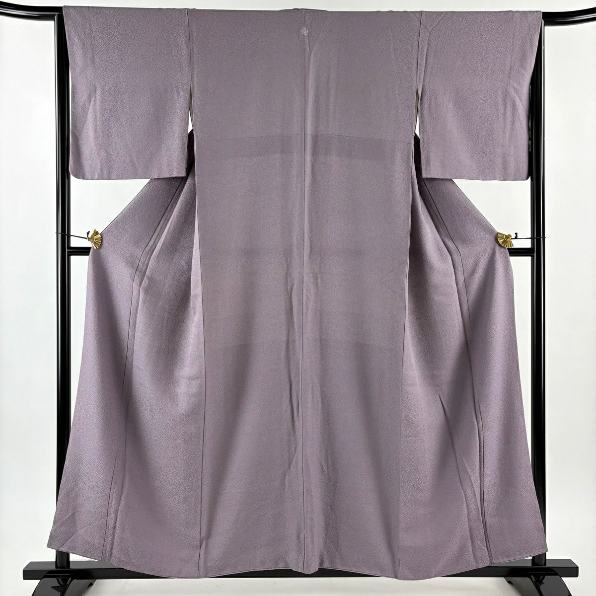 美品】 江戸小紋 身丈156.5cm 裄丈65cm M 袷 鮫 紫 正絹 秀品 一つ紋