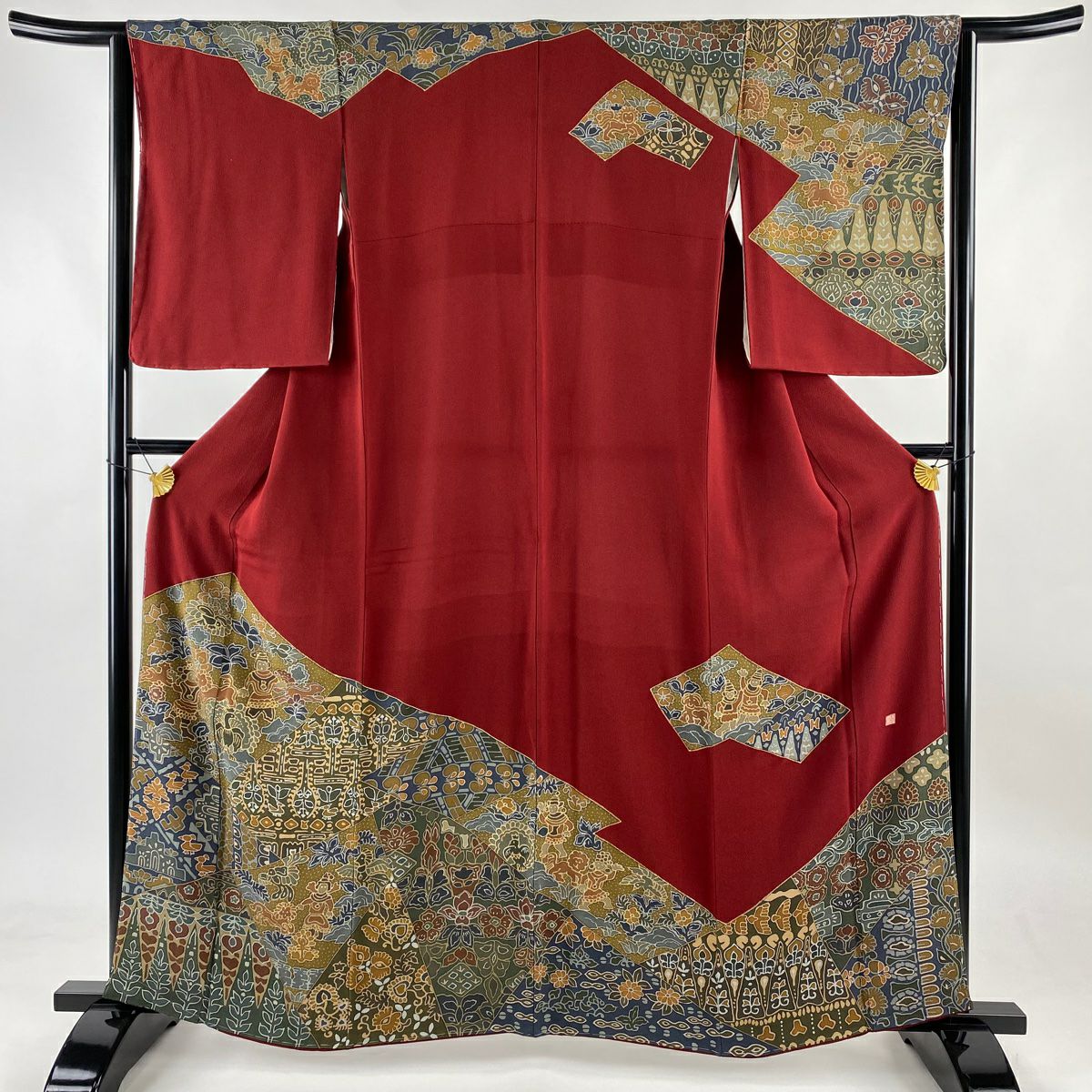 ［4391］訪問着 美品 枝花文様 金彩 正絹 着物 袷 4391］訪問着 美品 枝花文様 金彩 正絹 着物 袷 - メルカリ
