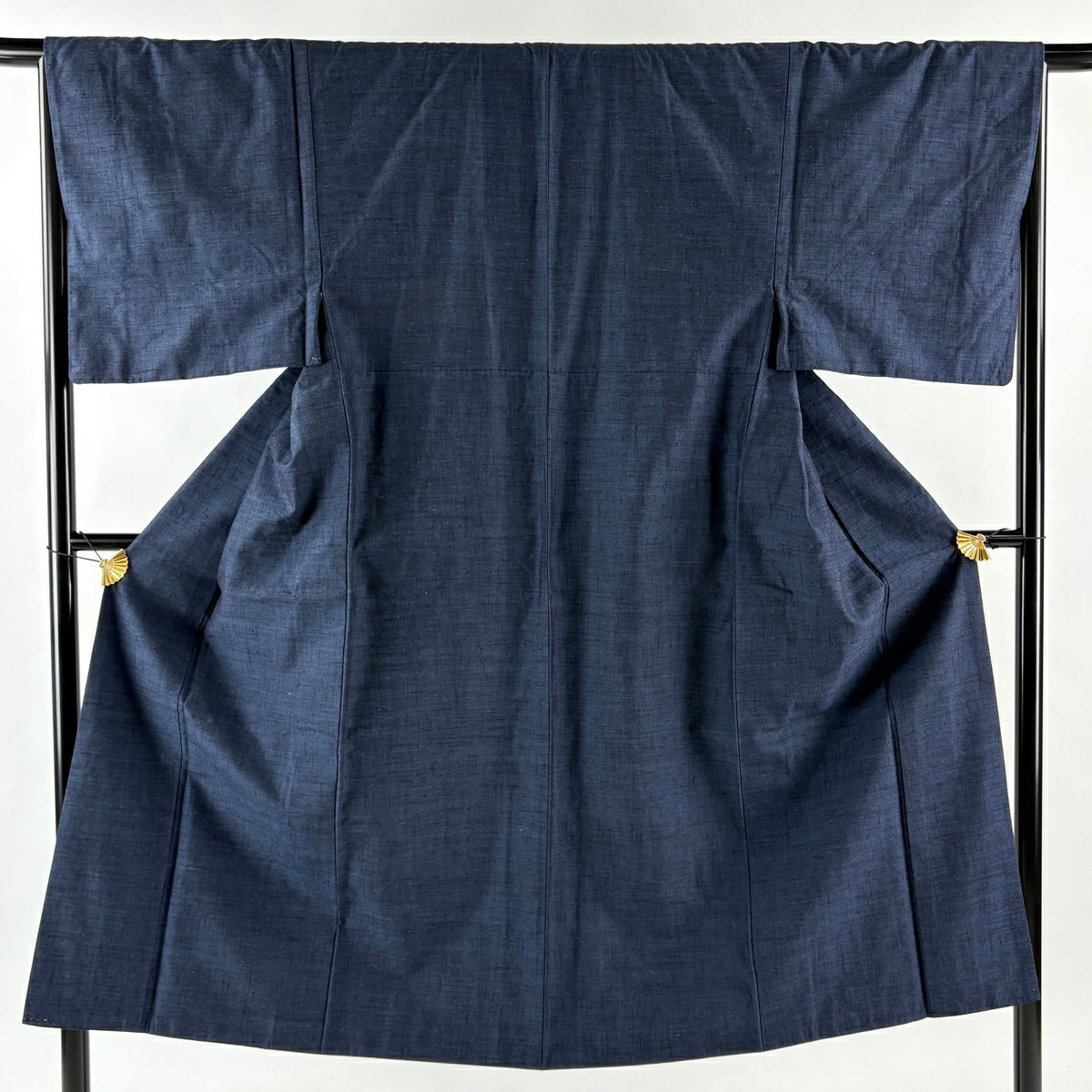 美品】 紬 身丈155.5cm 裄丈62.5cm S 袷 アンサンブル 証紙あり 格子